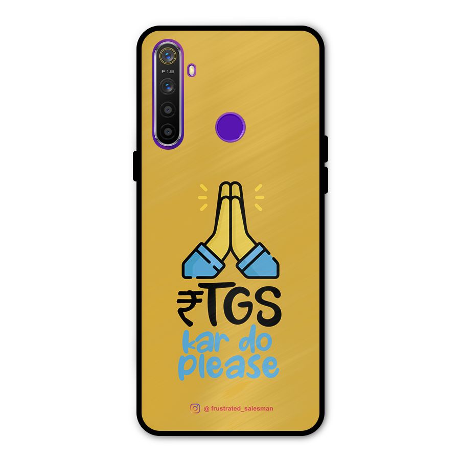 RTGS Kar Do Please Mustard Yellow Metal Back Case for Realme 5i