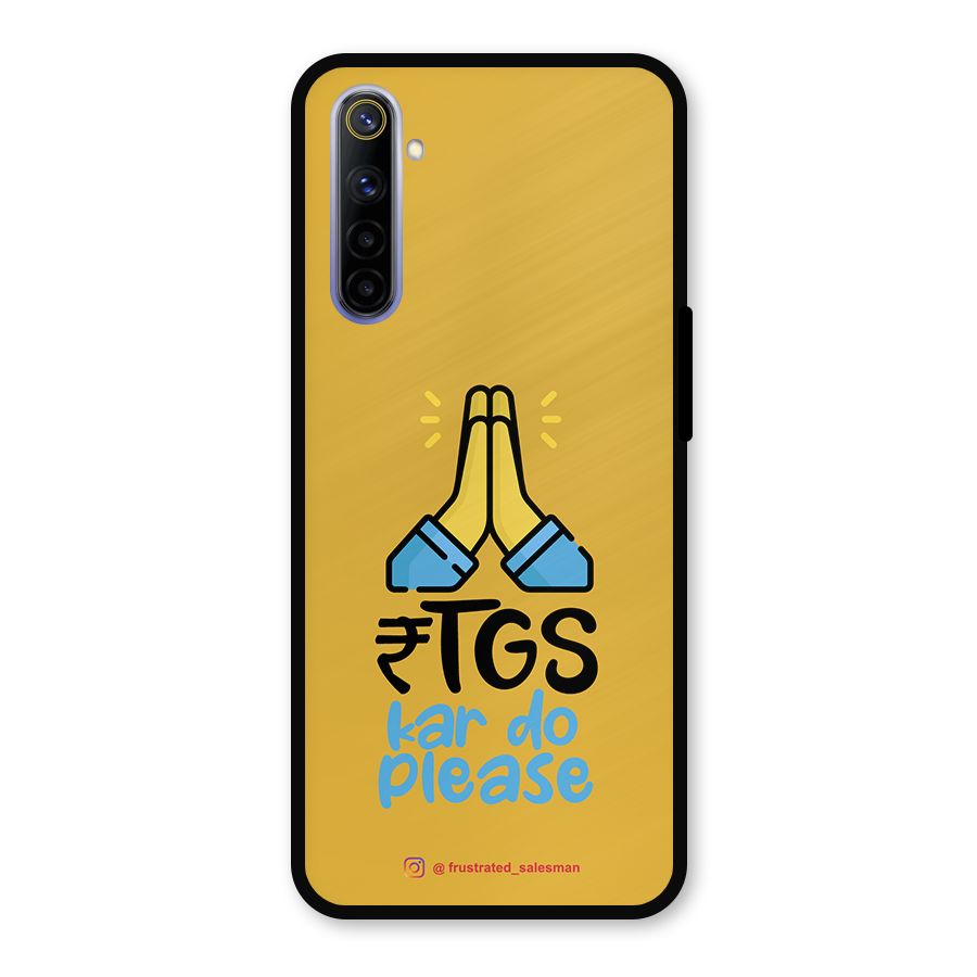 RTGS Kar Do Please Mustard Yellow Metal Back Case for Realme 6