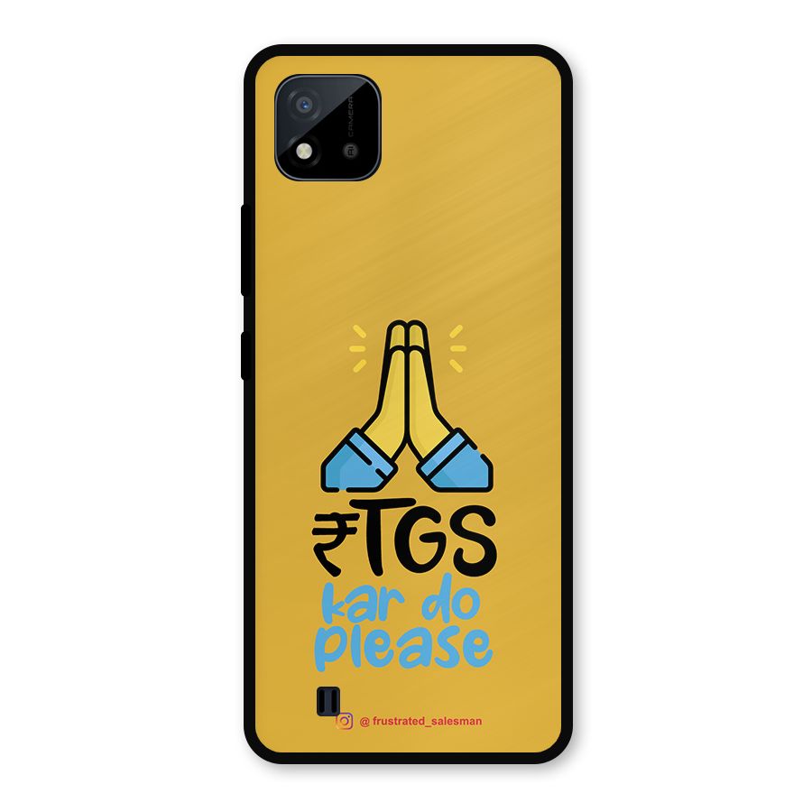 RTGS Kar Do Please Mustard Yellow Metal Back Case for Realme C11 2021