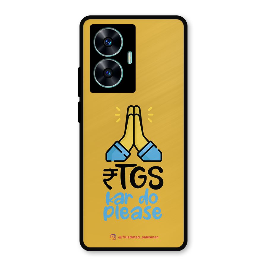 RTGS Kar Do Please Mustard Yellow Metal Back Case for Realme Narzo N55