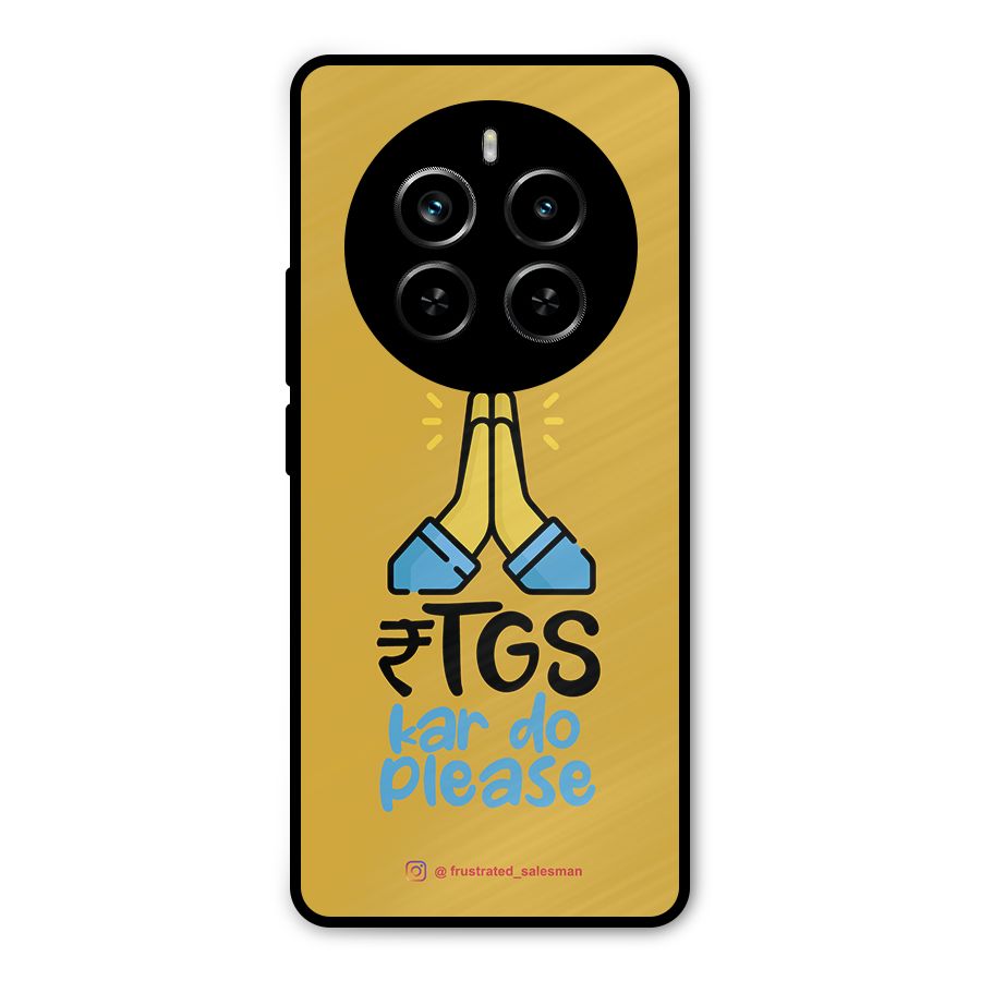 RTGS Kar Do Please Mustard Yellow Metal Back Case for Realme P1 Pro