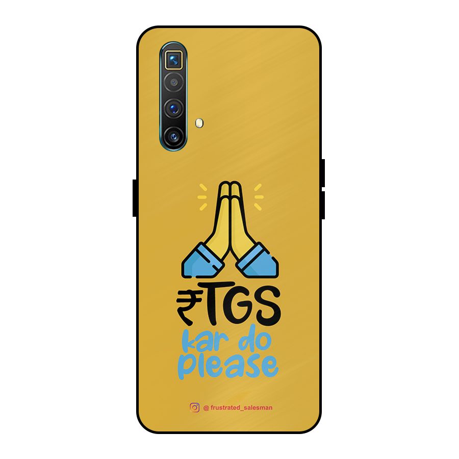 RTGS Kar Do Please Mustard Yellow Metal Back Case for Realme X3 SuperZoom