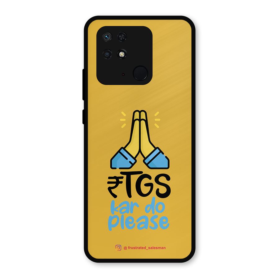 RTGS Kar Do Please Mustard Yellow Metal Back Case for Redmi 10