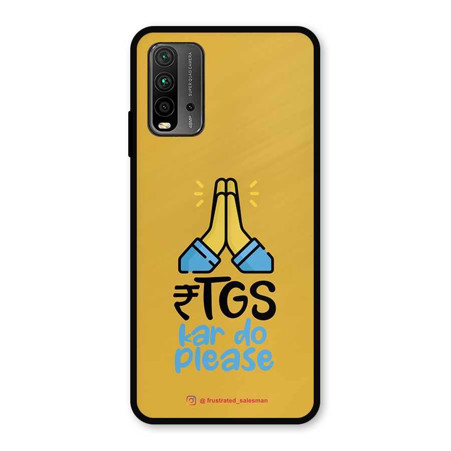 RTGS Kar Do Please Mustard Yellow Metal Back Case for Redmi 9 Power