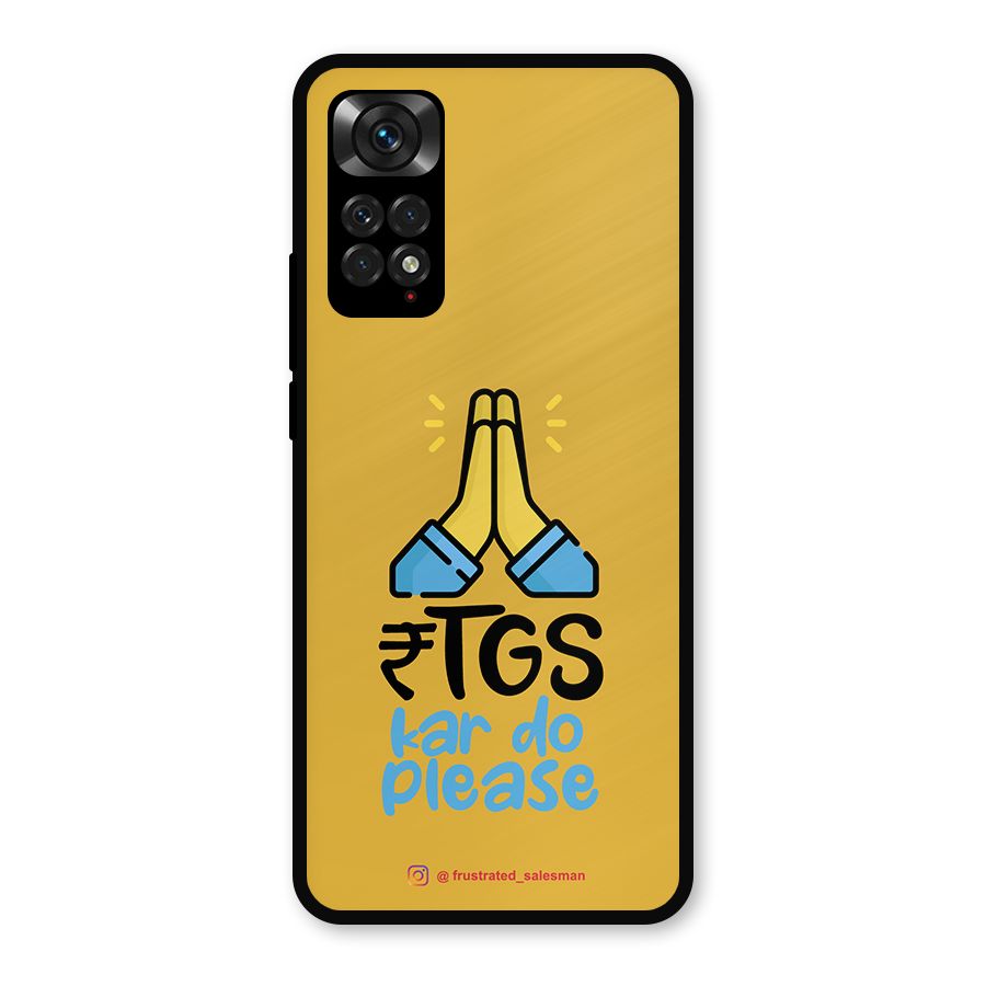 RTGS Kar Do Please Mustard Yellow Metal Back Case for Redmi Note 11