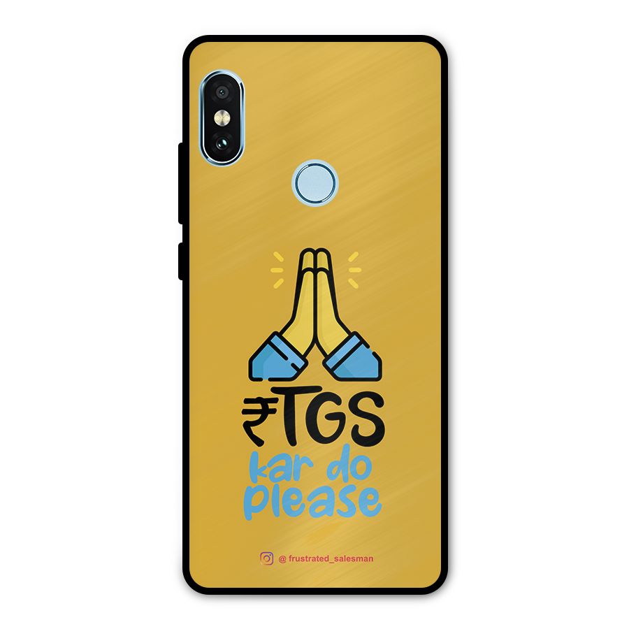 RTGS Kar Do Please Mustard Yellow Metal Back Case for Redmi Note 5 Pro