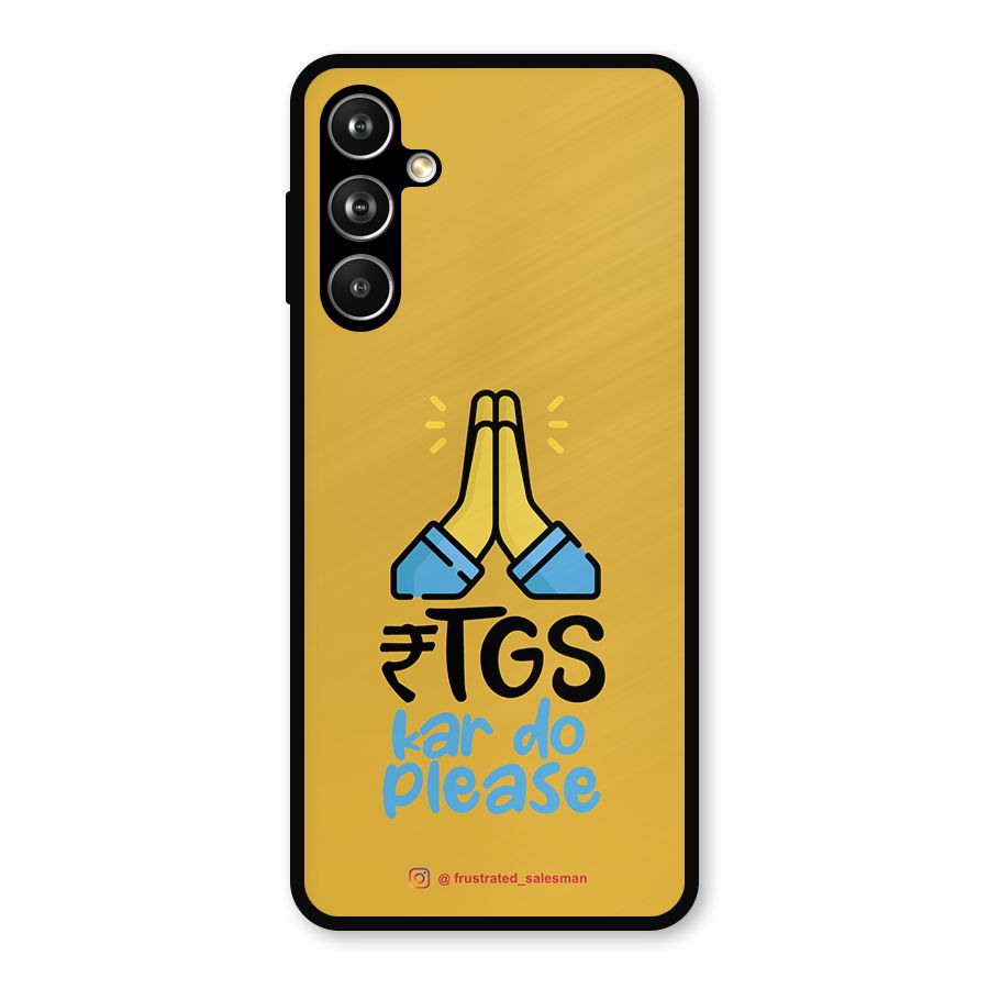 RTGS Kar Do Please Mustard Yellow Metal Back Case for Samsung Galaxy M54