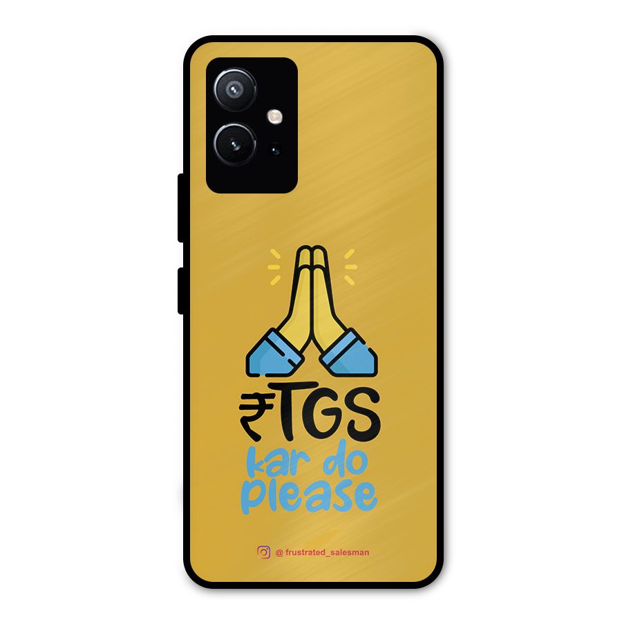 RTGS Kar Do Please Mustard Yellow Metal Back Case for Vivo T1 5G