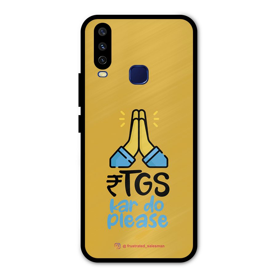 RTGS Kar Do Please Mustard Yellow Metal Back Case for Vivo V17