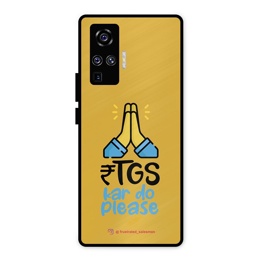 RTGS Kar Do Please Mustard Yellow Metal Back Case for Vivo X50 Pro