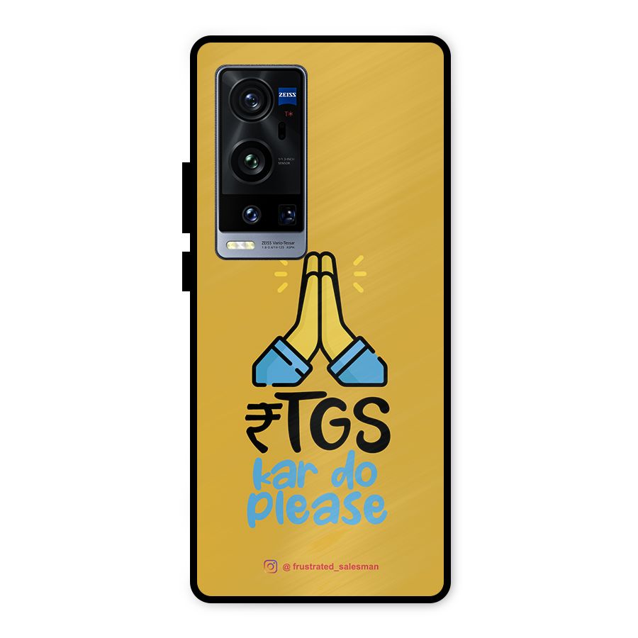 RTGS Kar Do Please Mustard Yellow Metal Back Case for Vivo X60 Pro Plus