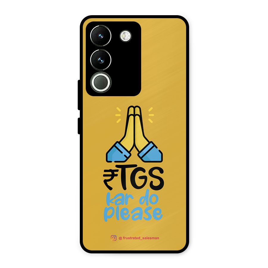 RTGS Kar Do Please Mustard Yellow Metal Back Case for Vivo Y200