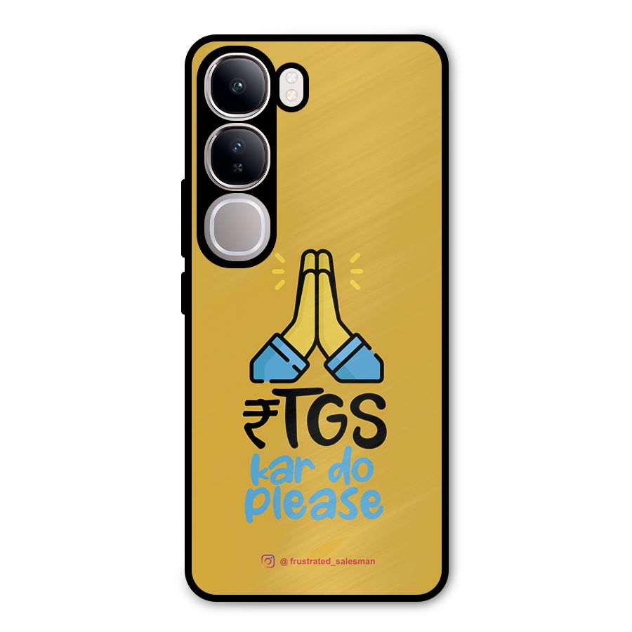 RTGS Kar Do Please Mustard Yellow Metal Back Case for Vivo Y300