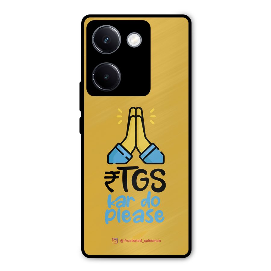 RTGS Kar Do Please Mustard Yellow Metal Back Case for Vivo Y300 Plus