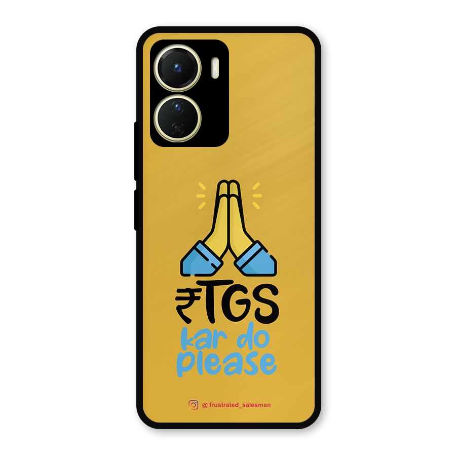 RTGS Kar Do Please Mustard Yellow Metal Back Case for Vivo Y56