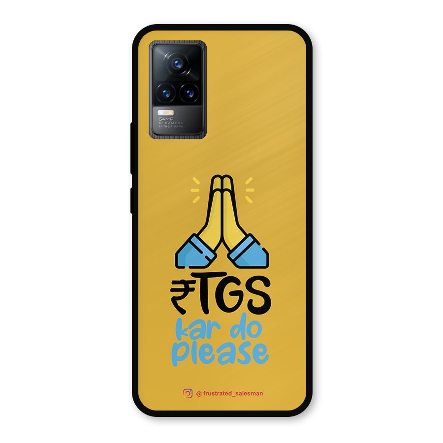 RTGS Kar Do Please Mustard Yellow Metal Back Case for Vivo Y73