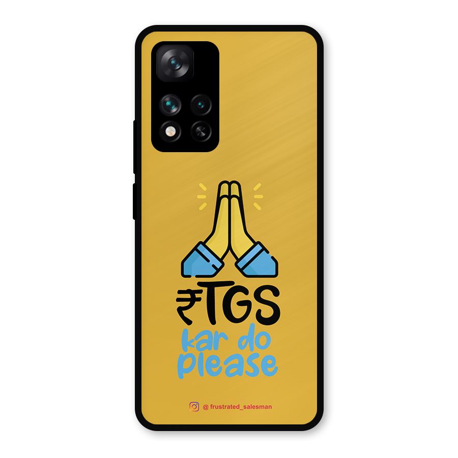 RTGS Kar Do Please Mustard Yellow Metal Back Case for Xiaomi 11i Hypercharge 5G