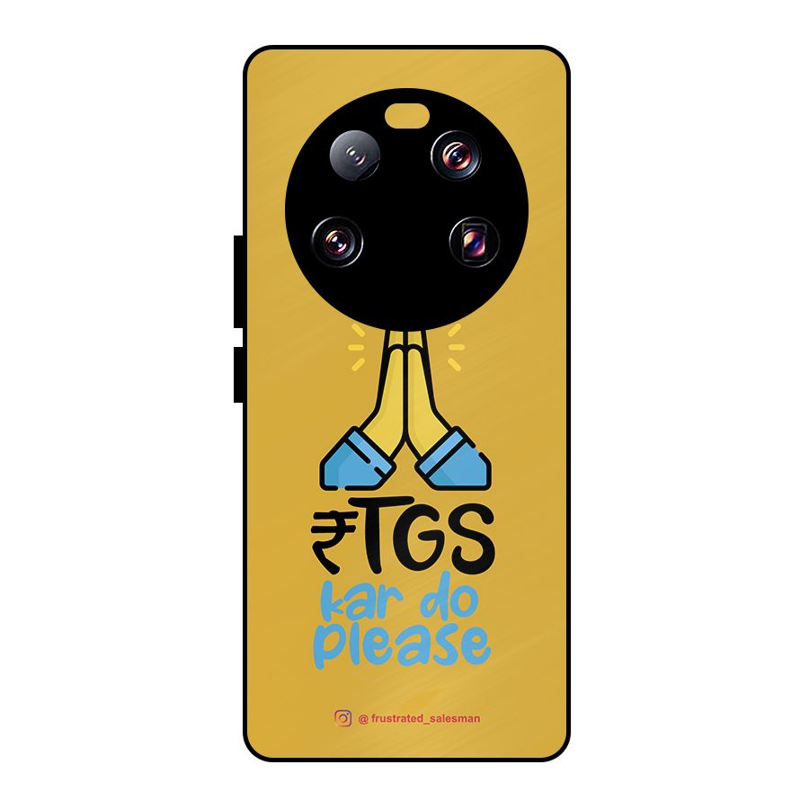 RTGS Kar Do Please Mustard Yellow Metal Back Case for Xiaomi 13 Ultra