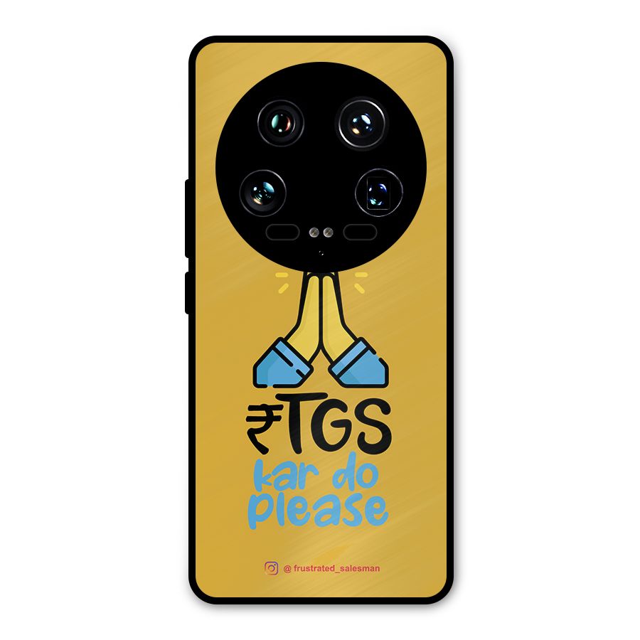 RTGS Kar Do Please Mustard Yellow Metal Back Case for Xiaomi 14 Ultra