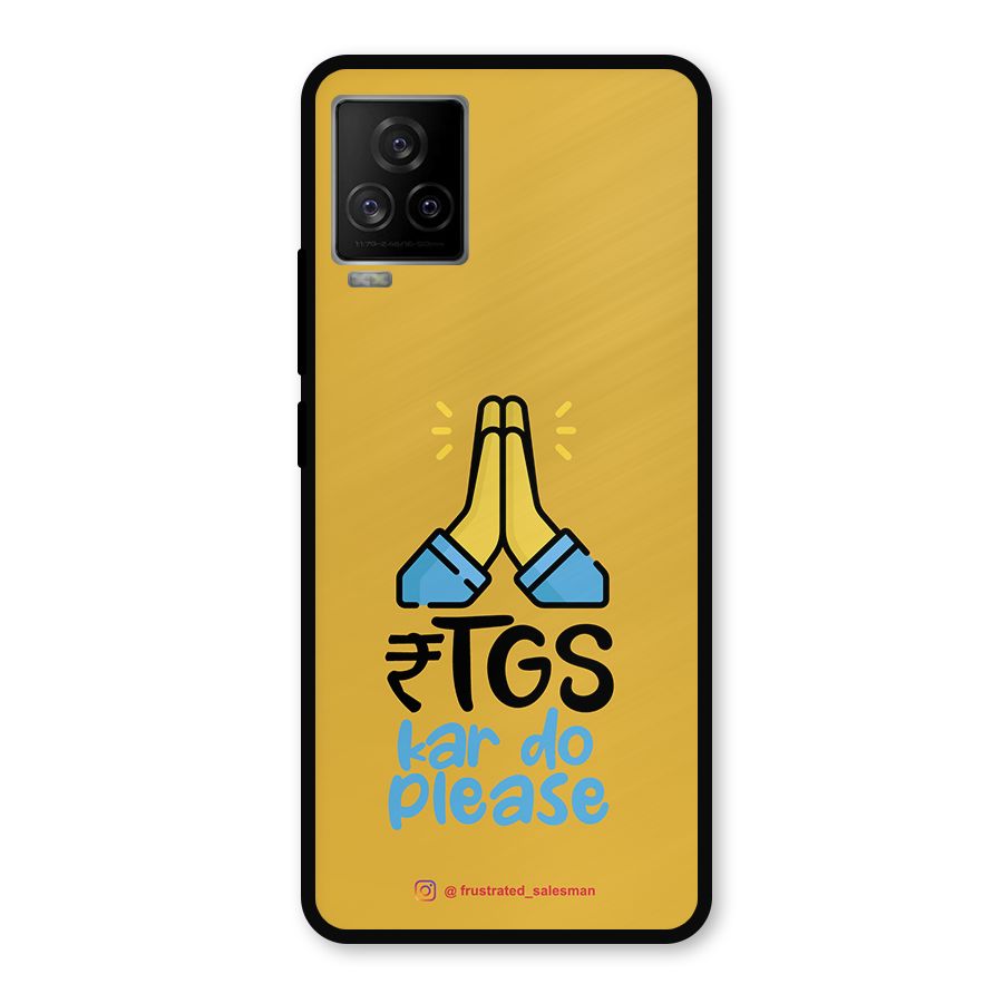 RTGS Kar Do Please Mustard Yellow Metal Back Case for iQOO 7 Legend 5G