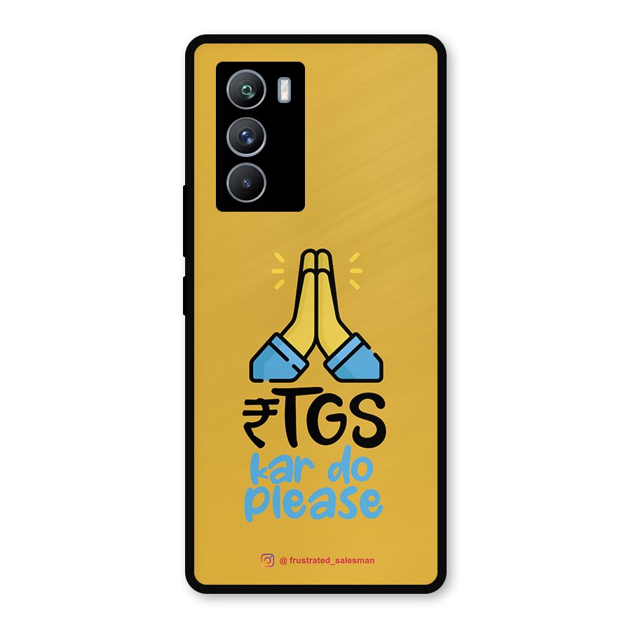 RTGS Kar Do Please Mustard Yellow Metal Back Case for iQOO 9 SE