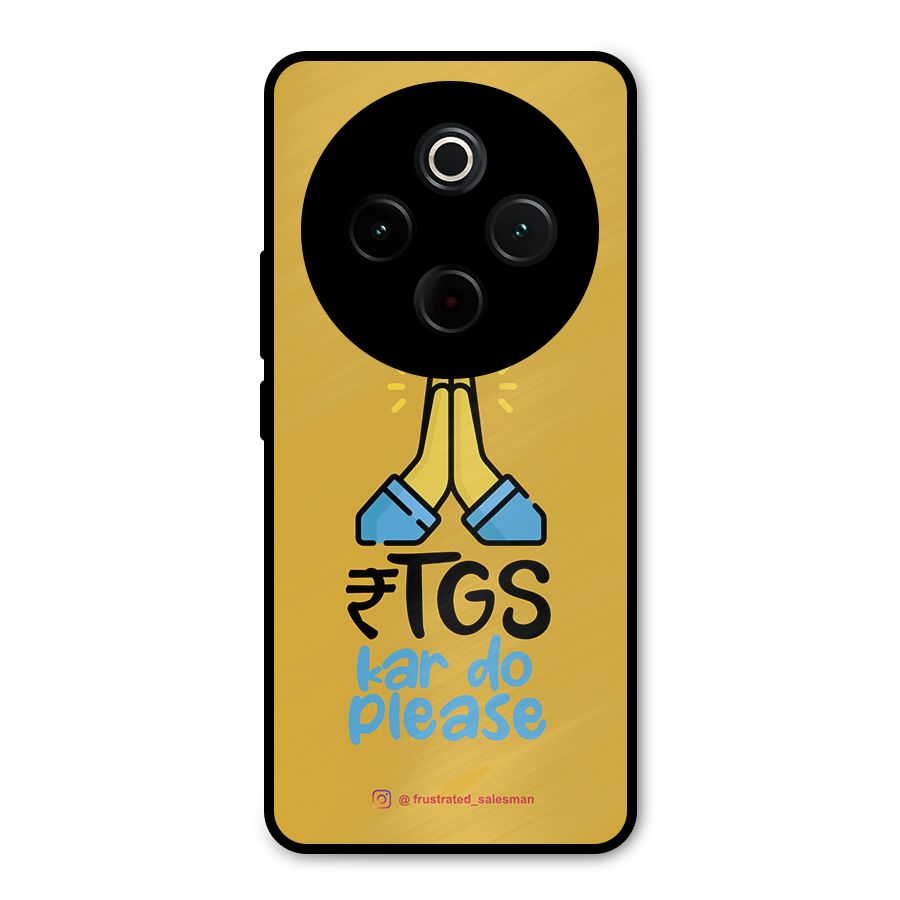 RTGS Kar Do Please Mustard Yellow Metal Back Case for iQOO Z10