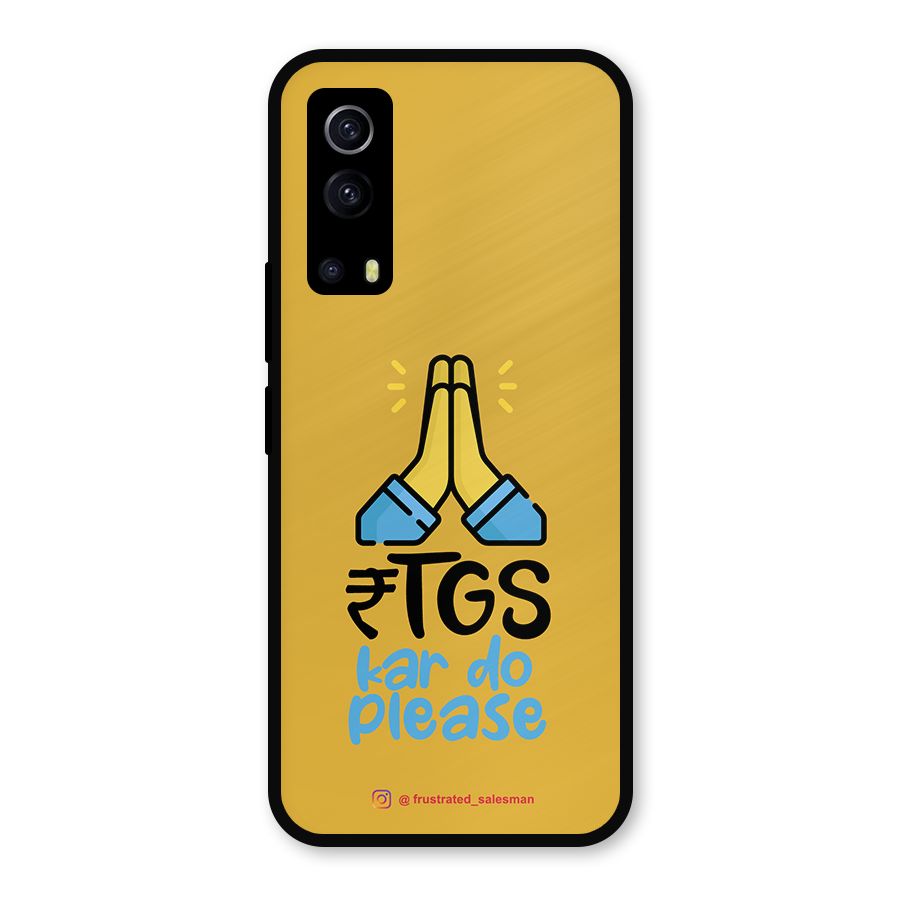 RTGS Kar Do Please Mustard Yellow Metal Back Case for iQOO Z3