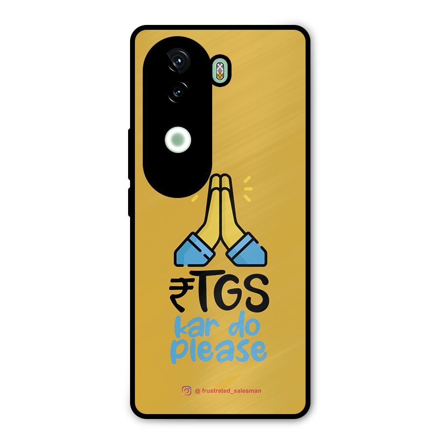 RTGS Kar Do Please Mustard Yellow Metal Back Case for iQOO Z9s