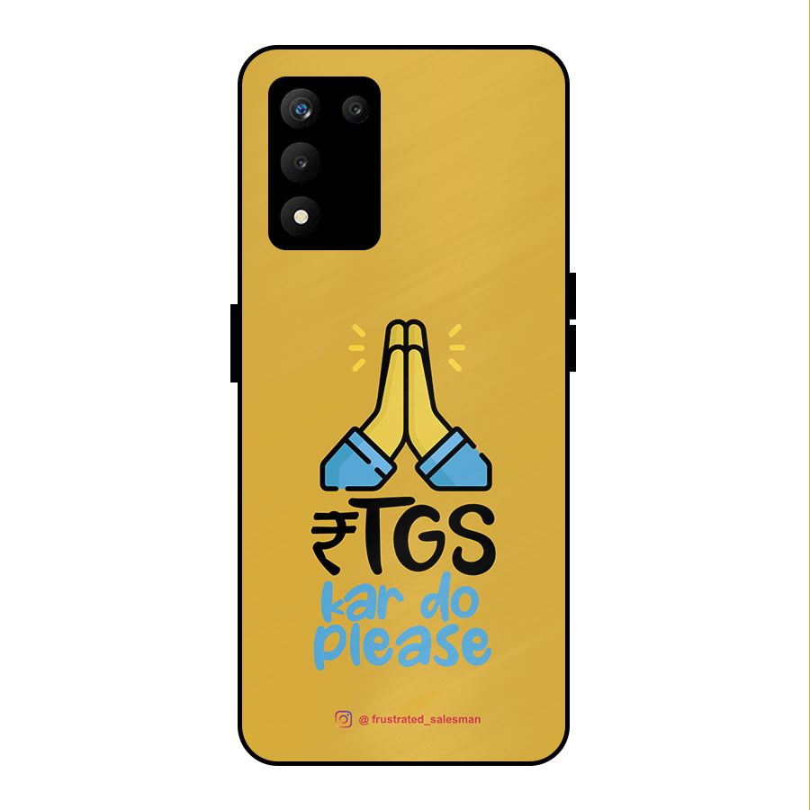 RTGS Kar Do Please Mustard Yellow Metal Back Case for realme 9 5G SE