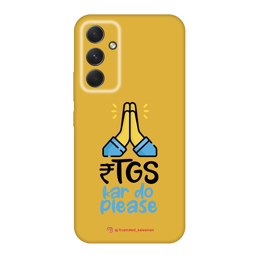 RTGS Kar Do Please Mustard Yellow Original Polycarbonate Back Case for Galaxy A54
