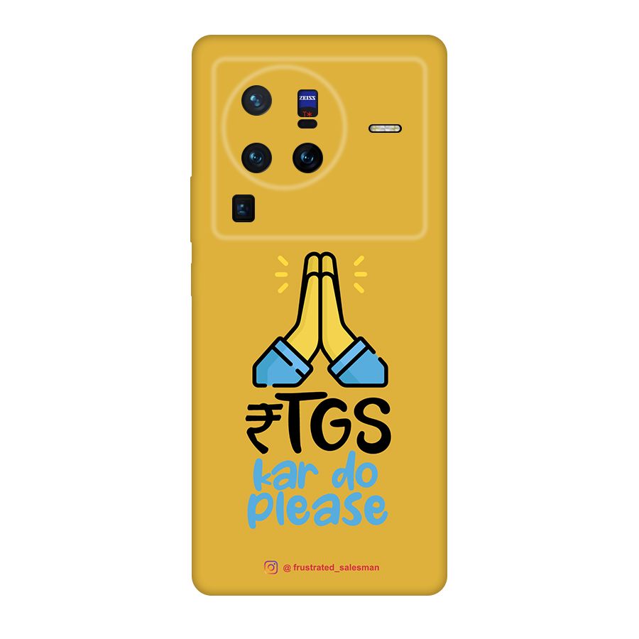 RTGS Kar Do Please Mustard Yellow Original Polycarbonate Back Case for Vivo X80