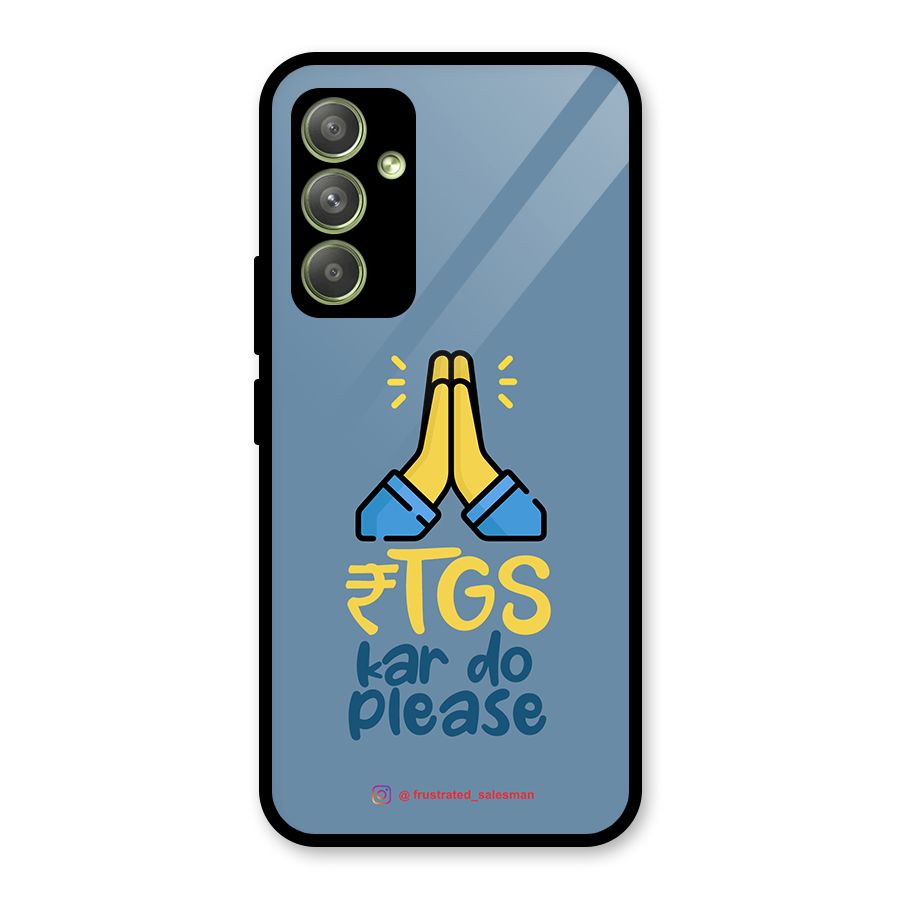 RTGS Kar Do Please SteelBlue Glass Back Case for Galaxy A54