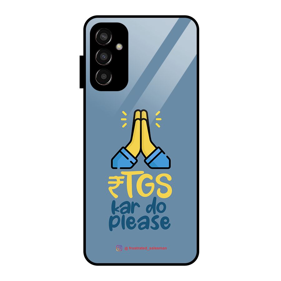 RTGS Kar Do Please SteelBlue Glass Back Case for Galaxy F13
