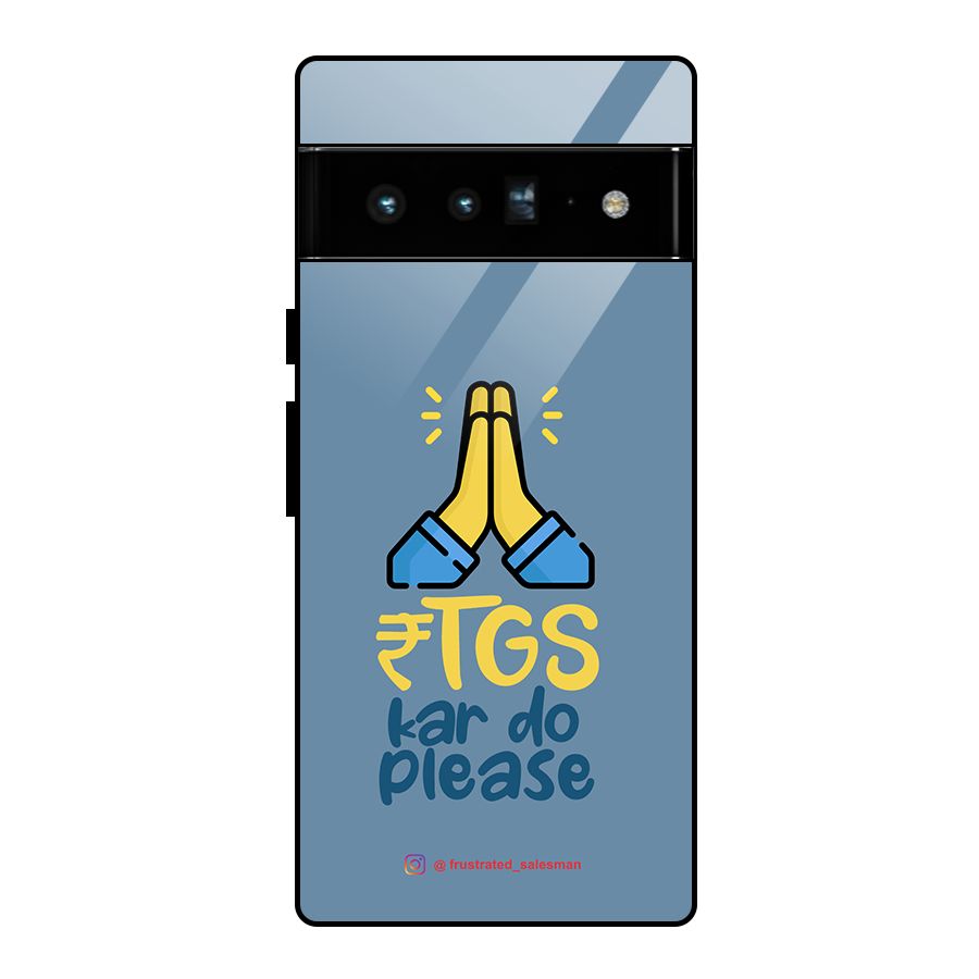 RTGS Kar Do Please SteelBlue Glass Back Case for Google Pixel 6 Pro