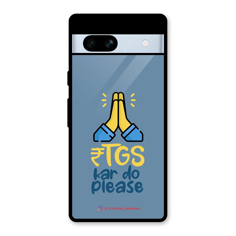 RTGS Kar Do Please SteelBlue Glass Back Case for Google Pixel 7a