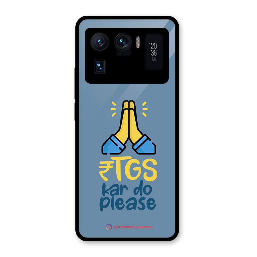 RTGS Kar Do Please SteelBlue Glass Back Case for Mi 11 Ultra