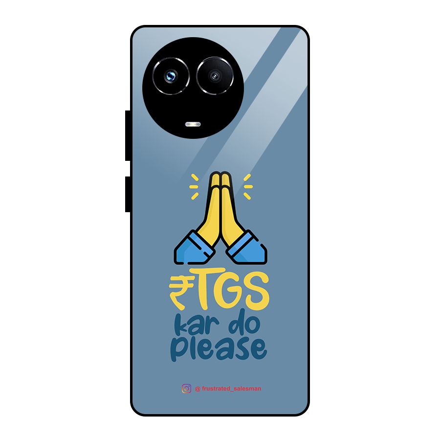 RTGS Kar Do Please SteelBlue Glass Back Case for Realme 11X