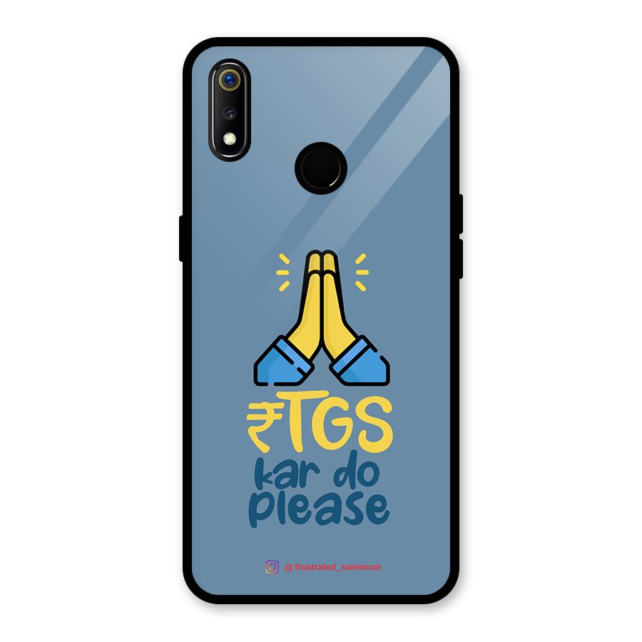 RTGS Kar Do Please SteelBlue Glass Back Case for Realme 3