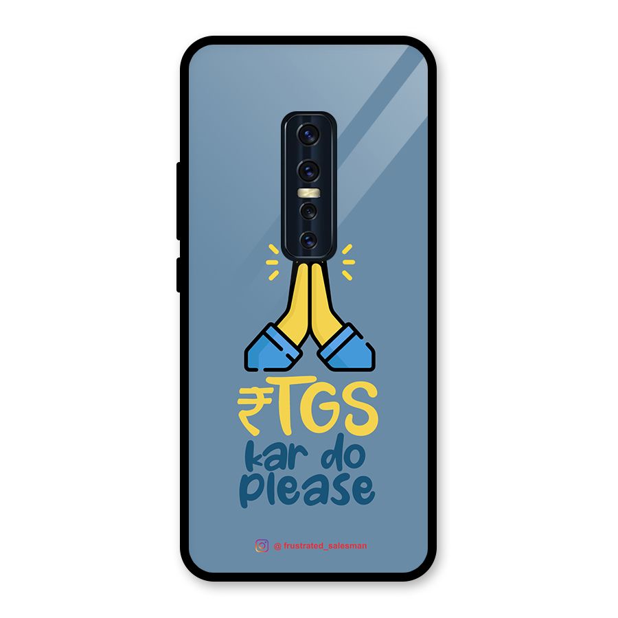 RTGS Kar Do Please SteelBlue Glass Back Case for Vivo V17 Pro