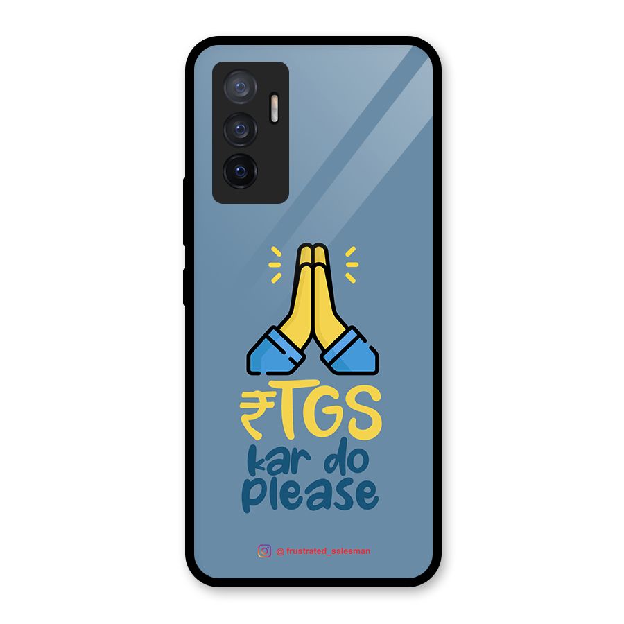 RTGS Kar Do Please SteelBlue Glass Back Case for Vivo V23e