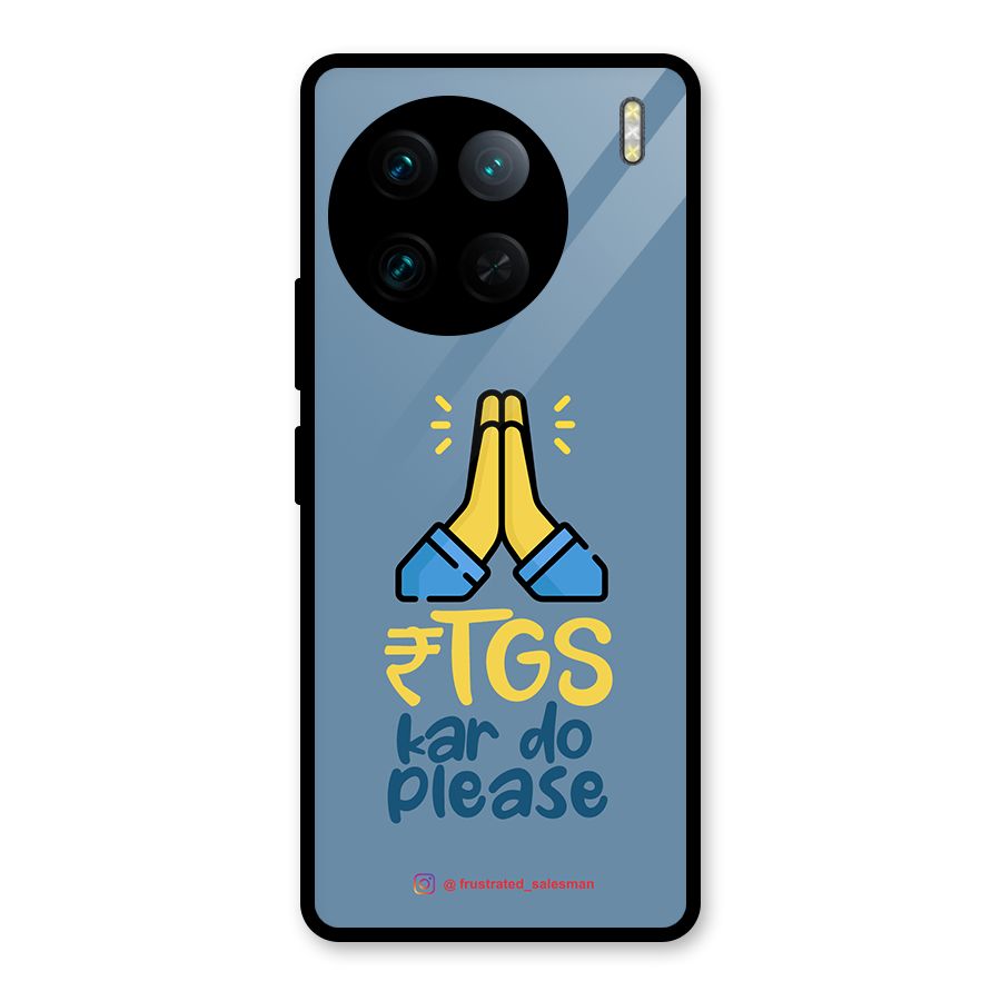 RTGS Kar Do Please SteelBlue Glass Back Case for Vivo X90 Pro
