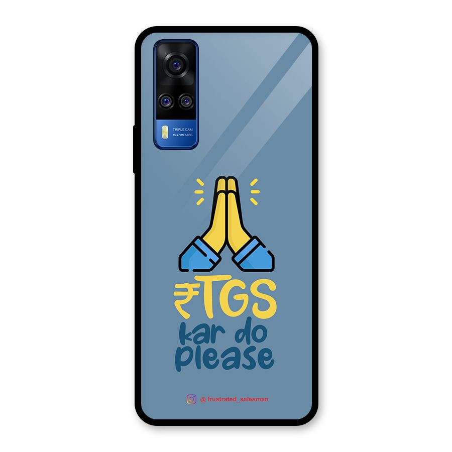 RTGS Kar Do Please SteelBlue Glass Back Case for Vivo Y31