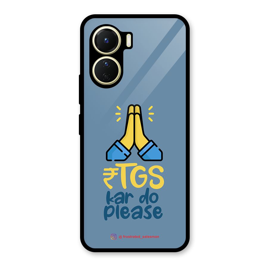 RTGS Kar Do Please SteelBlue Glass Back Case for Vivo Y56