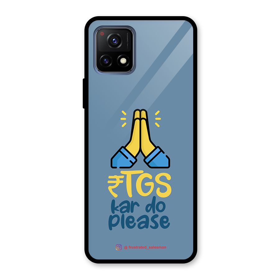 RTGS Kar Do Please SteelBlue Glass Back Case for Vivo Y72 5G