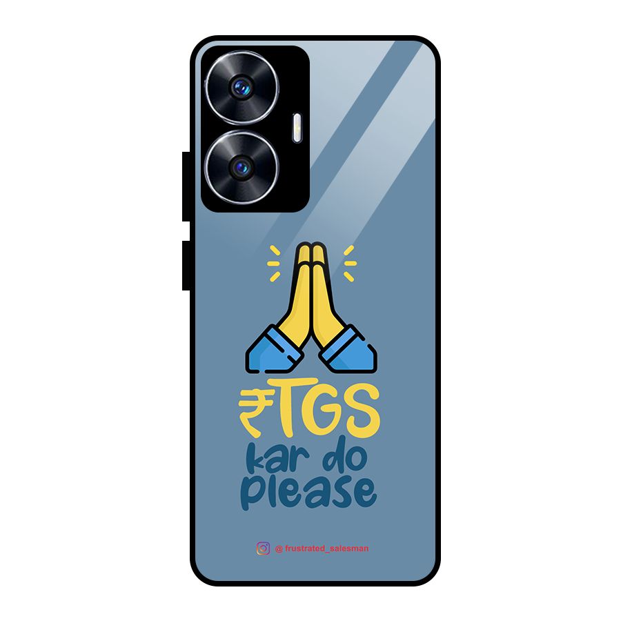 RTGS Kar Do Please SteelBlue Glass Back Case for realme C55
