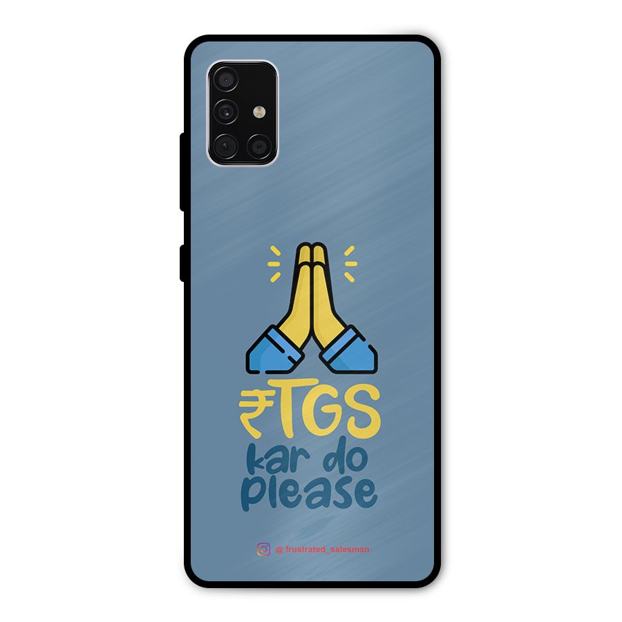 RTGS Kar Do Please SteelBlue Metal Back Case for Galaxy A51