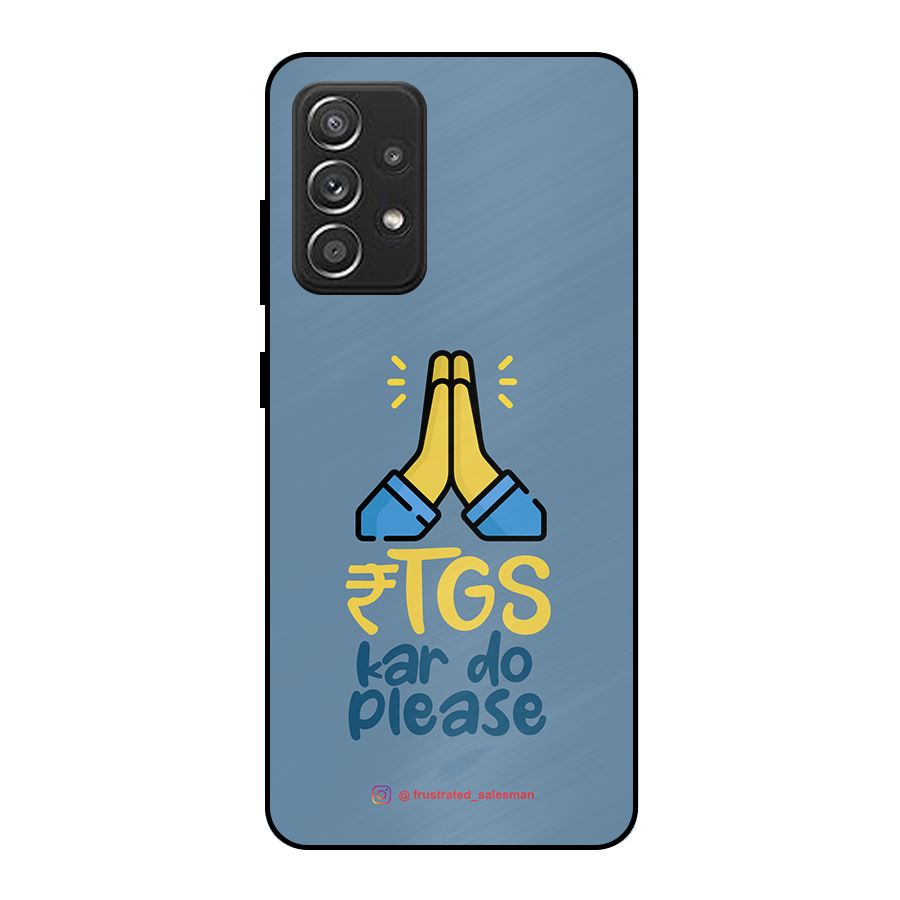 RTGS Kar Do Please SteelBlue Metal Back Case for Galaxy A52s 5G