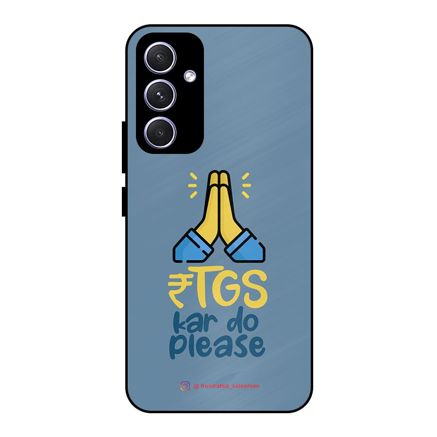 RTGS Kar Do Please SteelBlue Metal Back Case for Galaxy A54