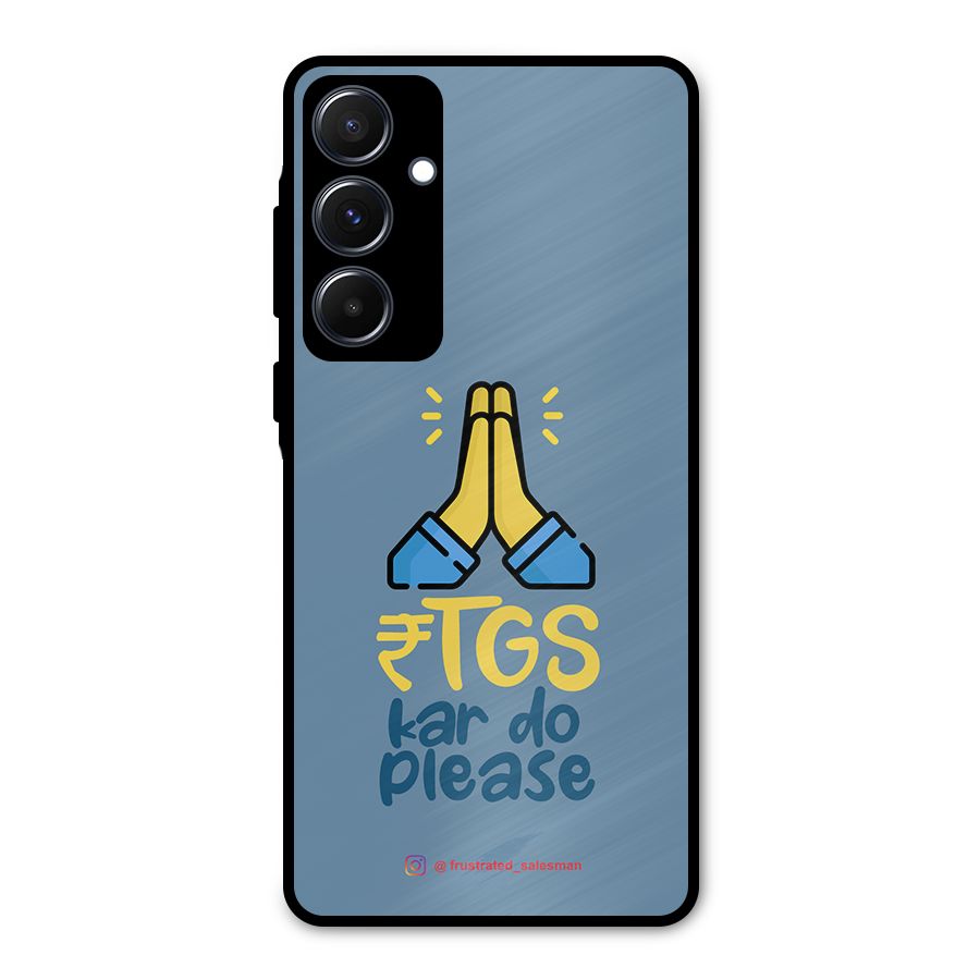 RTGS Kar Do Please SteelBlue Metal Back Case for Galaxy A55
