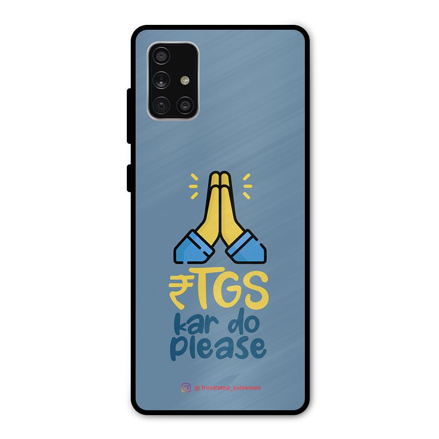 RTGS Kar Do Please SteelBlue Metal Back Case for Galaxy A71